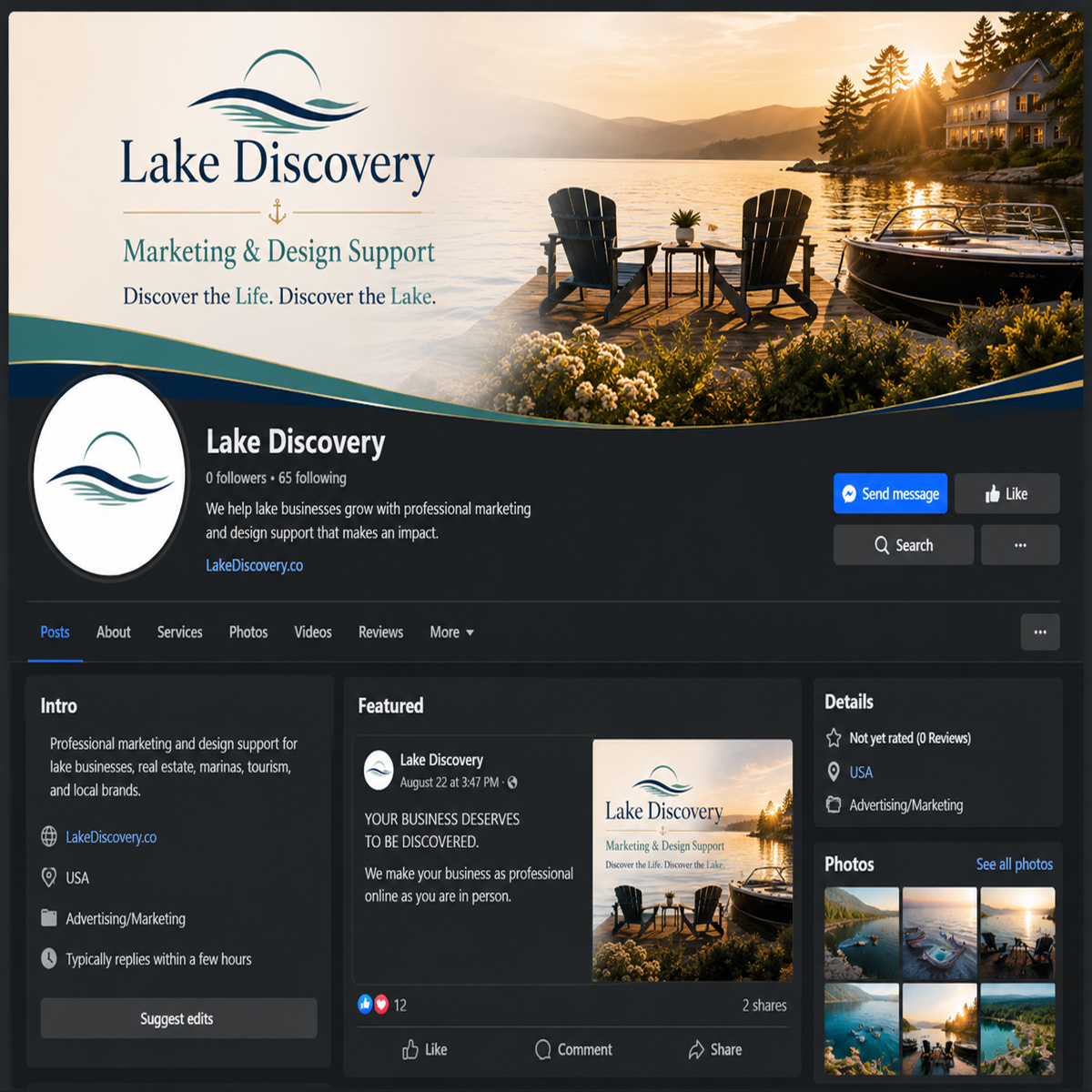 Lake Discovery marketing and design services