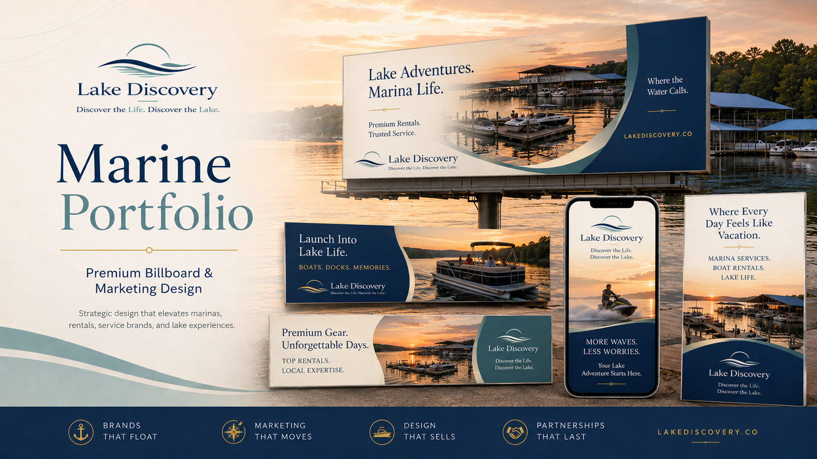 Professional marina and marine business Facebook Billboard